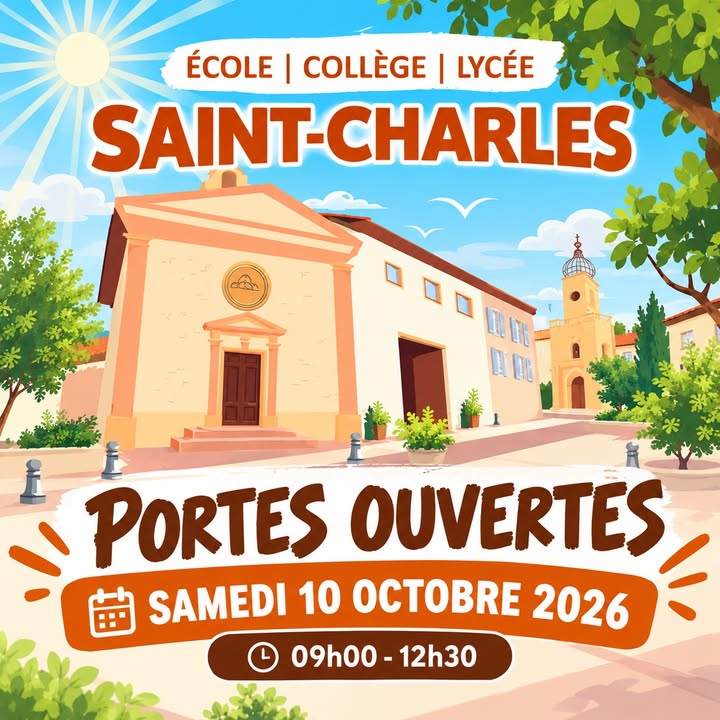 🏫 PORTES OUVERTES – ENSEMBLE SCOLAIRE SAINT-CHARLES 📅 Samedi 10 octobre 2026 de 09h00 à…